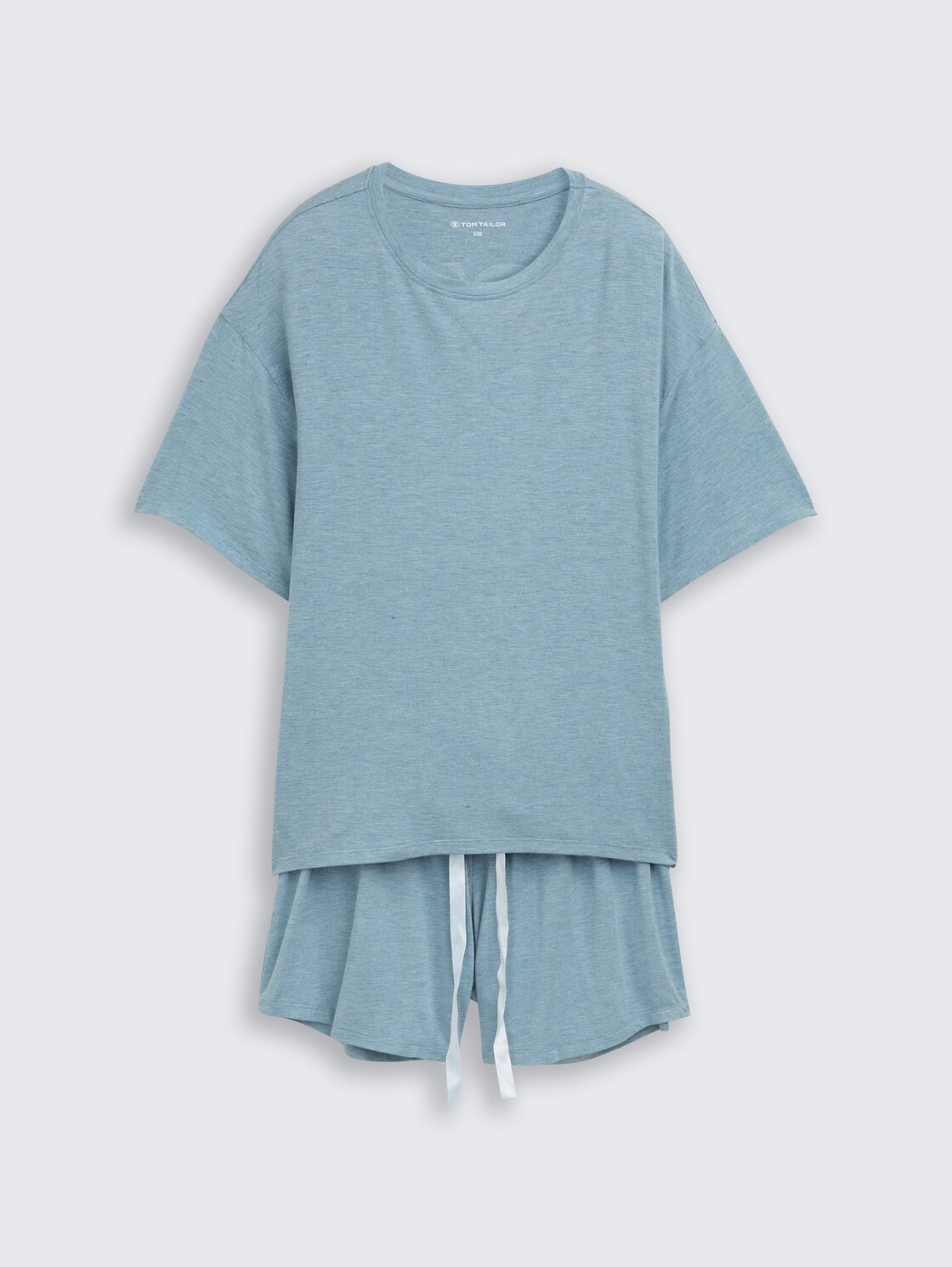 Pyjama-Set - blue-medium-melange - Vorder-Produkt-Ansicht