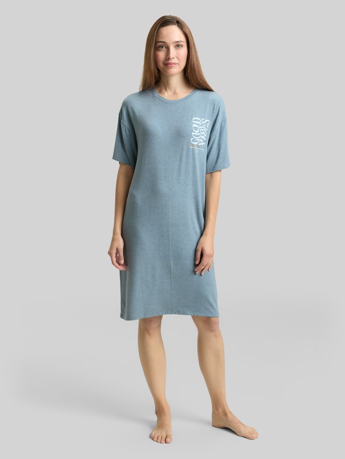 Chemise de nuit en optique mélangée par Women, blue-medium-melange
