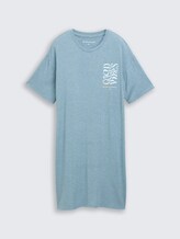Chemise de nuit en optique mélangée - blue-medium-melange - Vue de face du produit