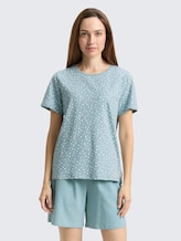 Ensemble pyjama à motif cœur - blue-medium-allover - Vue de face du modèle