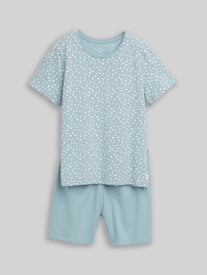 Pyjamaset met hartjesmotief door Women, blue-medium-allover