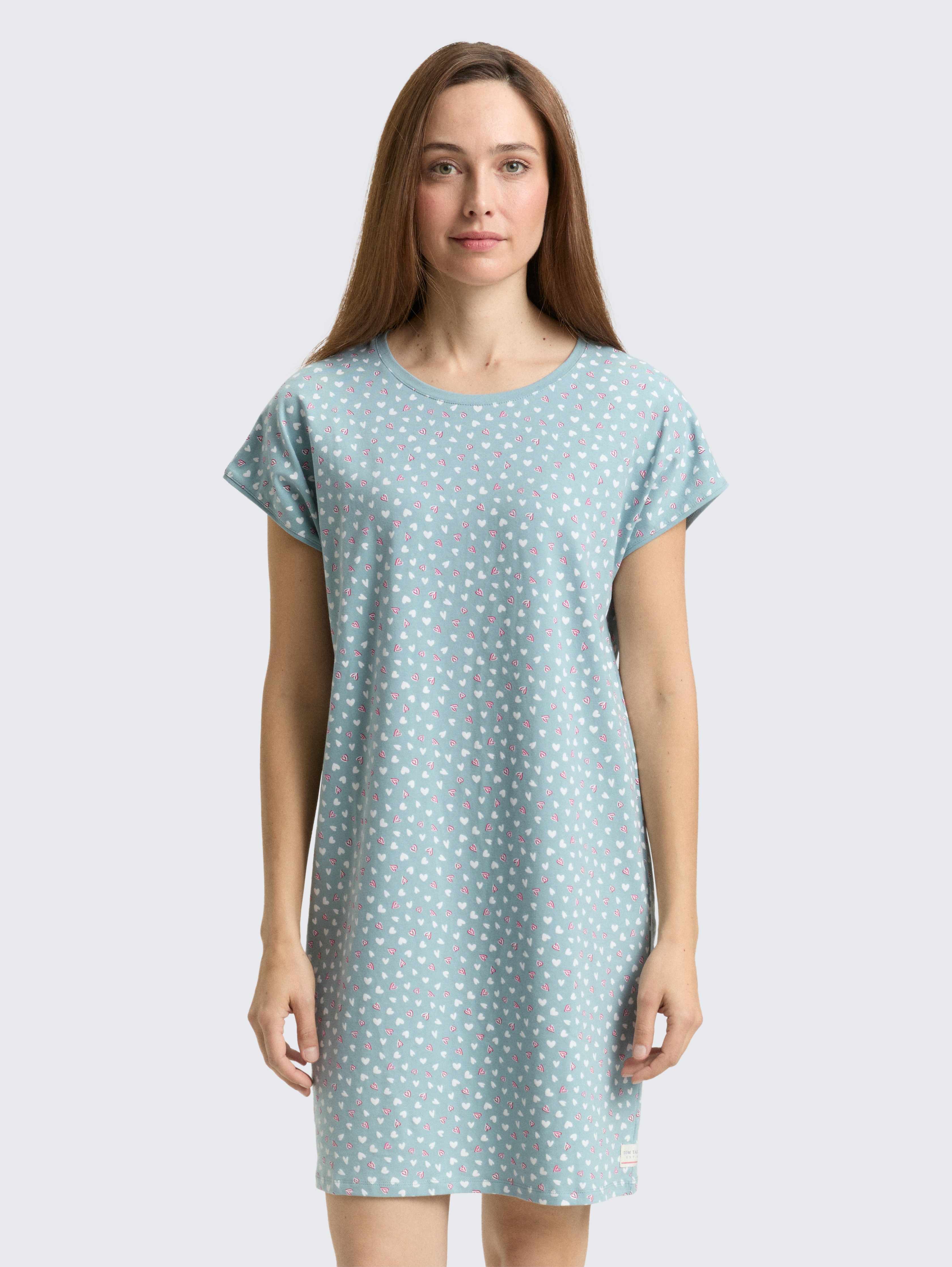 Nachthemd mit Herz-Muster von Women, blue-medium-allover