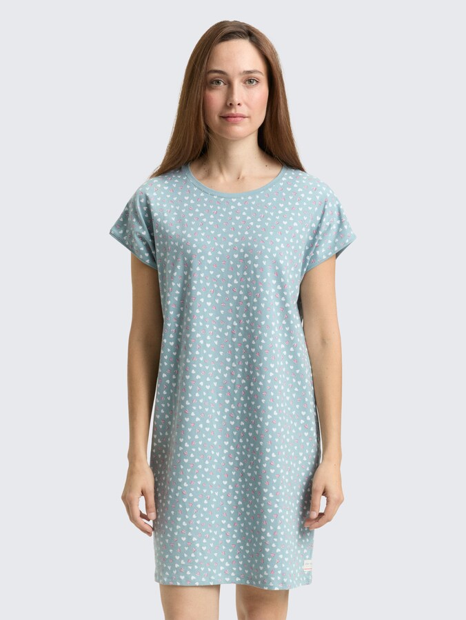 Nachthemd met hartjesmotief door Women, blue-medium-allover