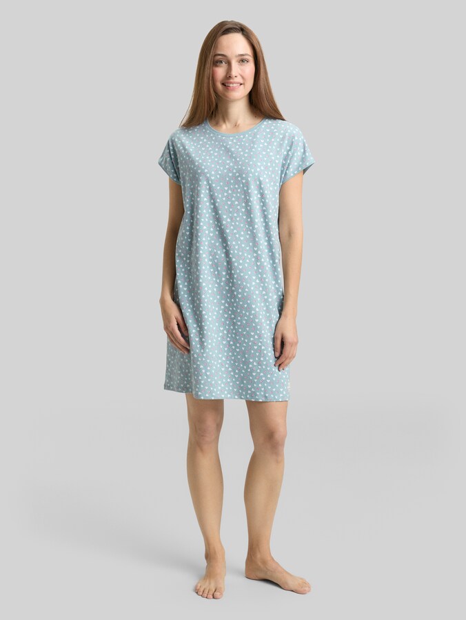 Nachthemd met hartjesmotief door Women, blue-medium-allover