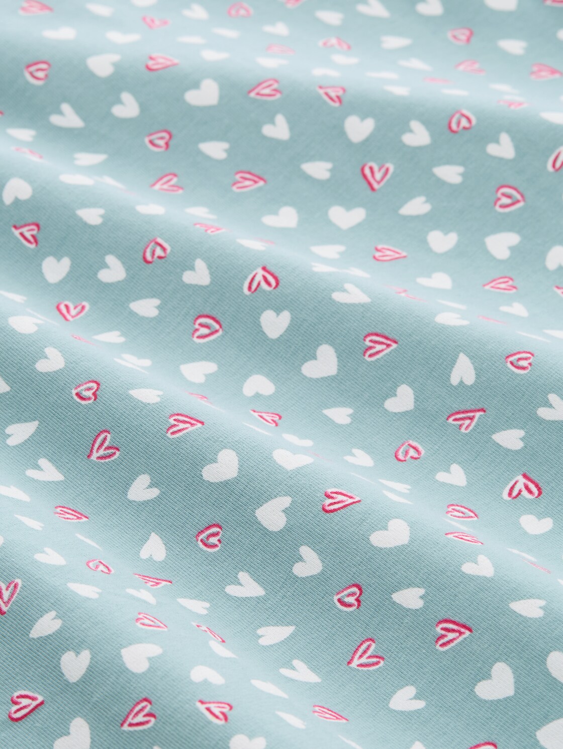 Nachthemd mit Herz-Muster - blue-medium-allover - Material-Ansicht