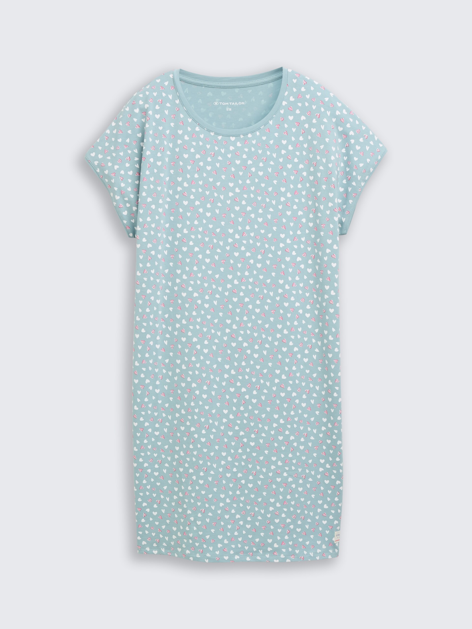 Nachthemd mit Herz-Muster - blue-medium-allover - Vorder-Produkt-Ansicht