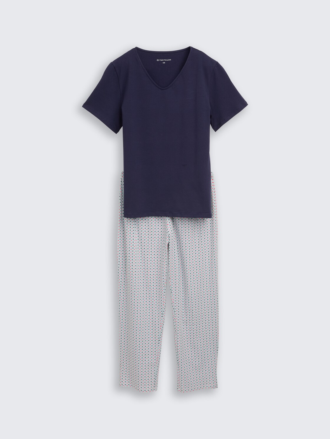 Pyjama-Set - blue-dark-allover - Vorder-Produkt-Ansicht
