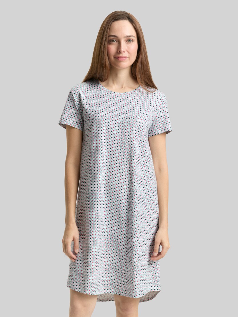 Nachthemd mit Muster von Women, white allover
