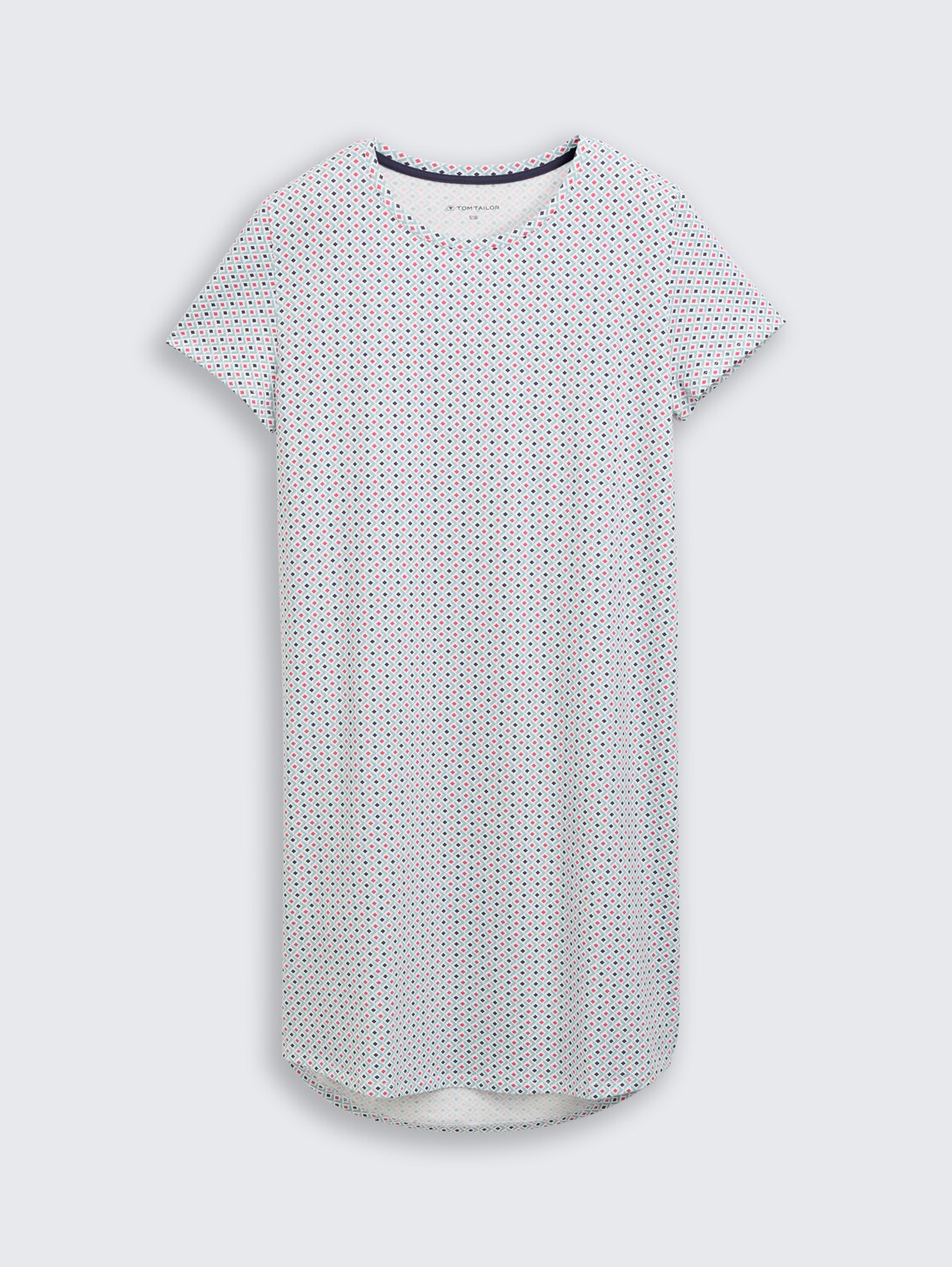 Nightdress with pattern - white allover - Front product view
