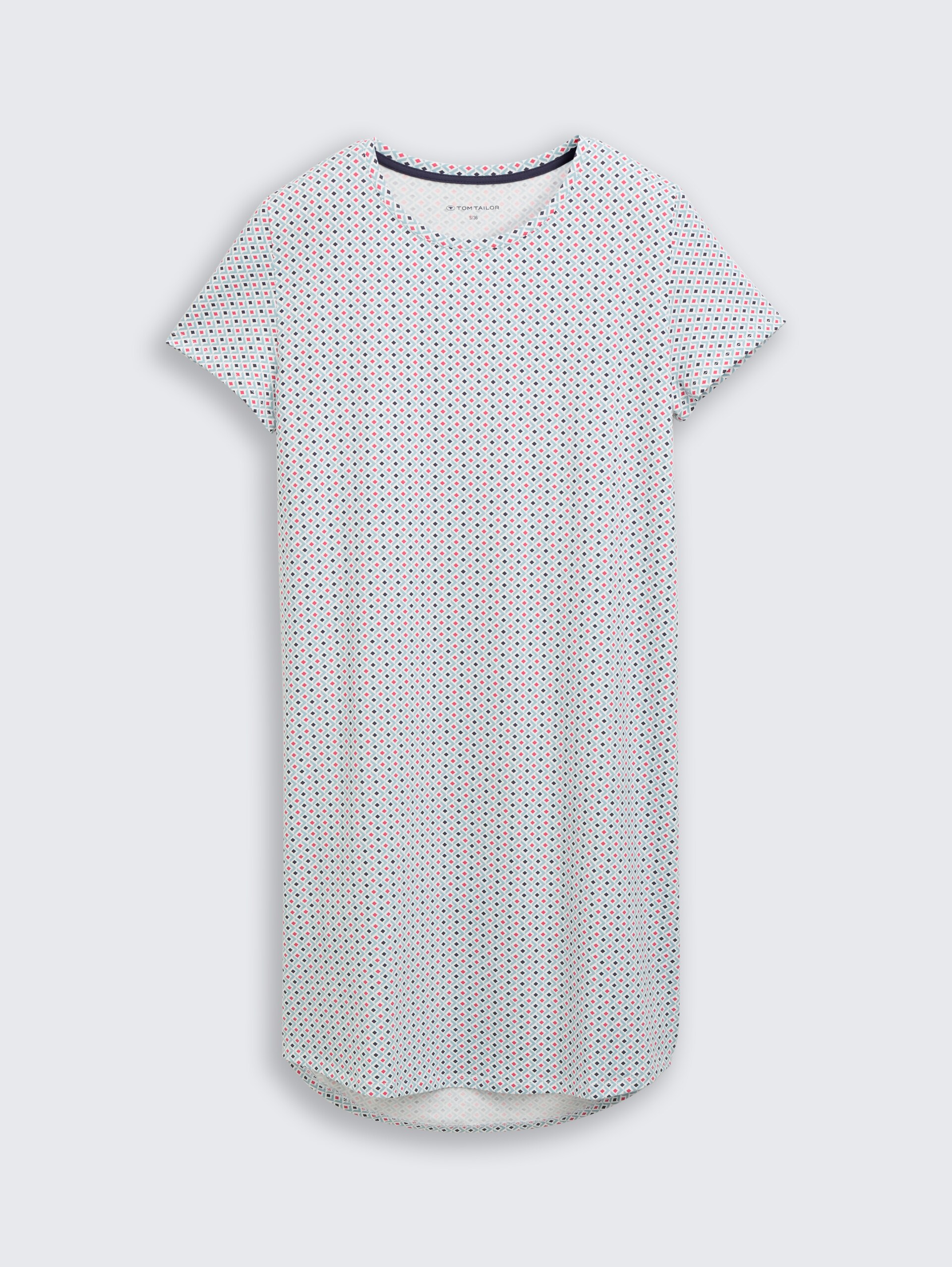 Nachthemd mit Muster - white allover - Vorder-Produkt-Ansicht