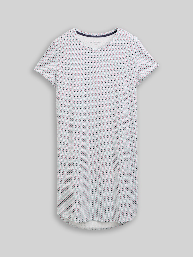 Nachthemd mit Muster von Women, white allover