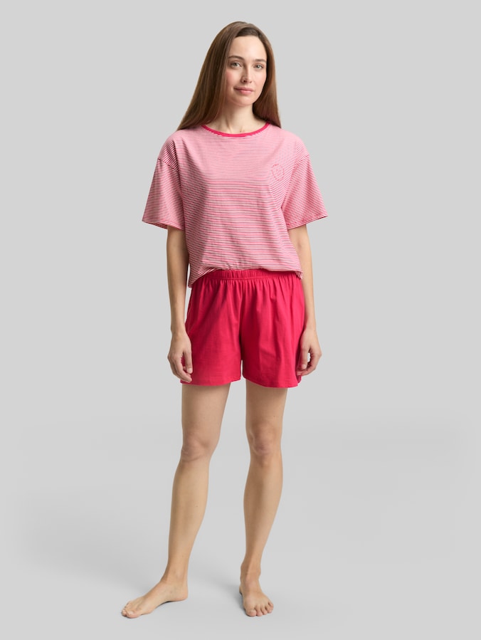 Pyjama-Set mit Streifenmuster von Women, red-medium-horizontal stripe