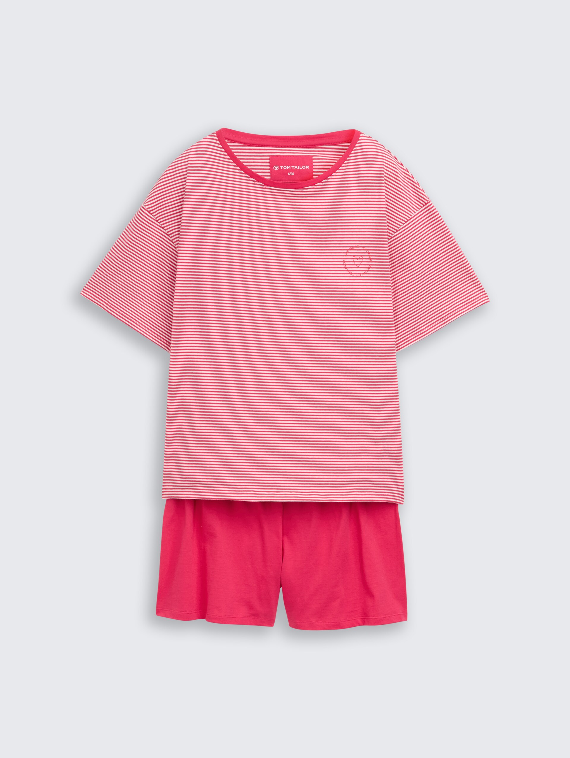 Pyjamaset met gestreept patroon - red-medium-horizontal stripe - Product vooraanzicht
