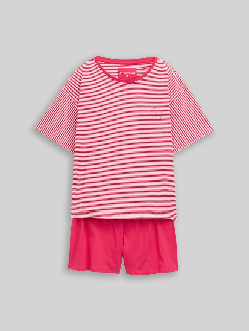 Striped pyjama set by Women, red-medium-horizontal stripe