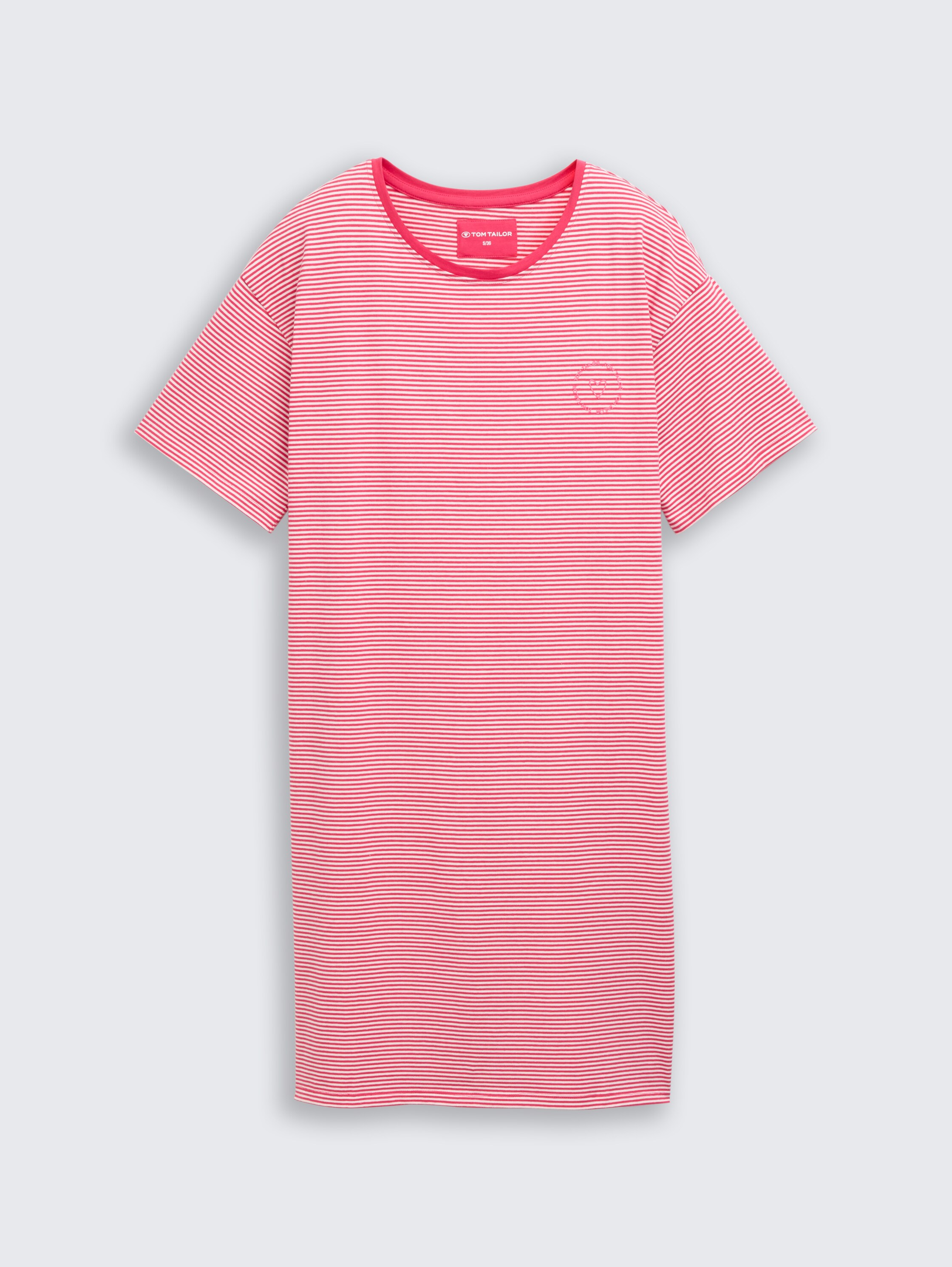 Nachthemd mit Streifenmuster - redmediumhorizontal_stripe - 