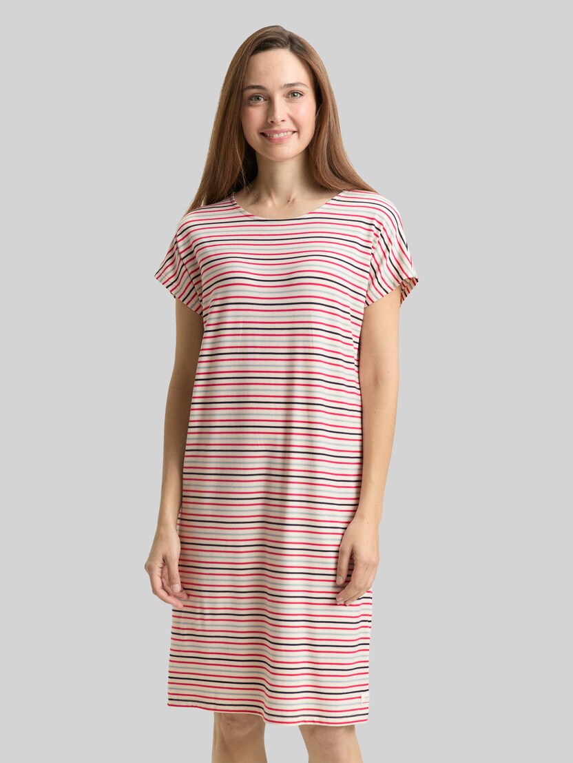 Striped nightdress by Women, white-medium-horizontal stripe