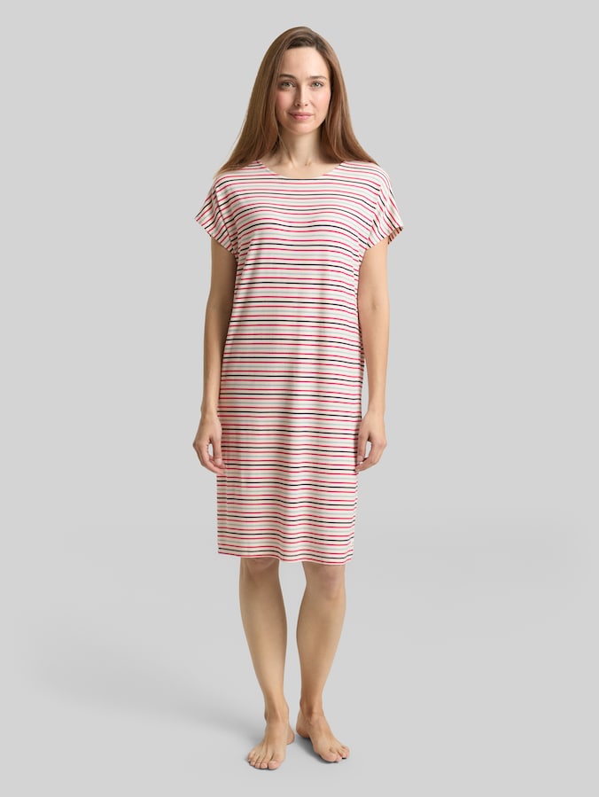 Chemise de nuit à rayures par Women, white-medium-horizontal stripe