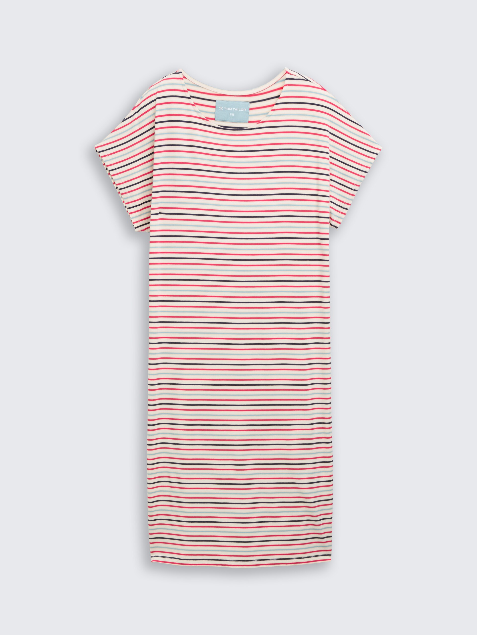 Nachthemd mit Streifenmuster - white-medium-horizontal stripe - Vorder-Produkt-Ansicht
