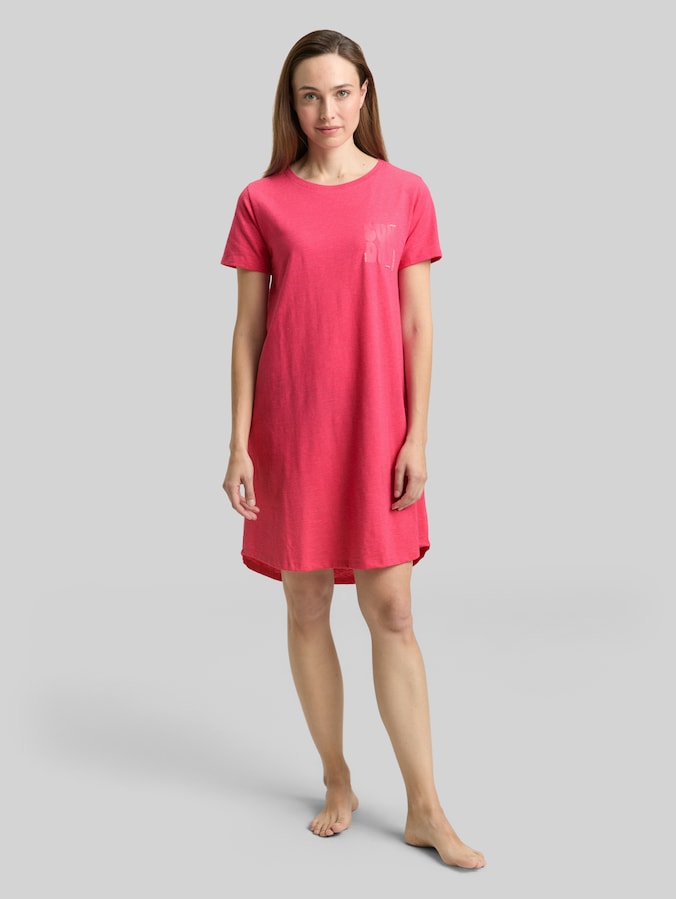 Nachthemd aus Baumwoll-Mix von Women, red-medium-solid