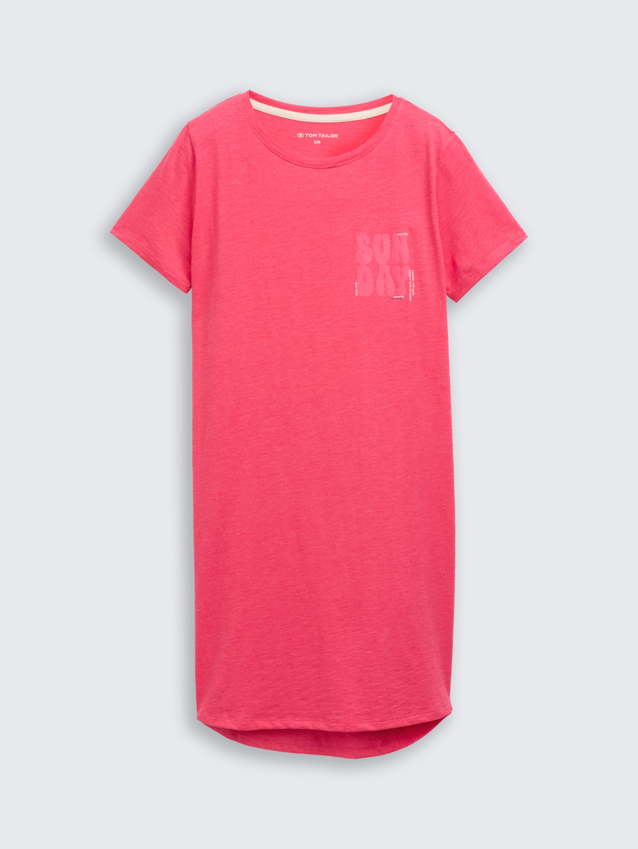 Nachthemd aus Baumwoll-Mix - redmediumsolid - 