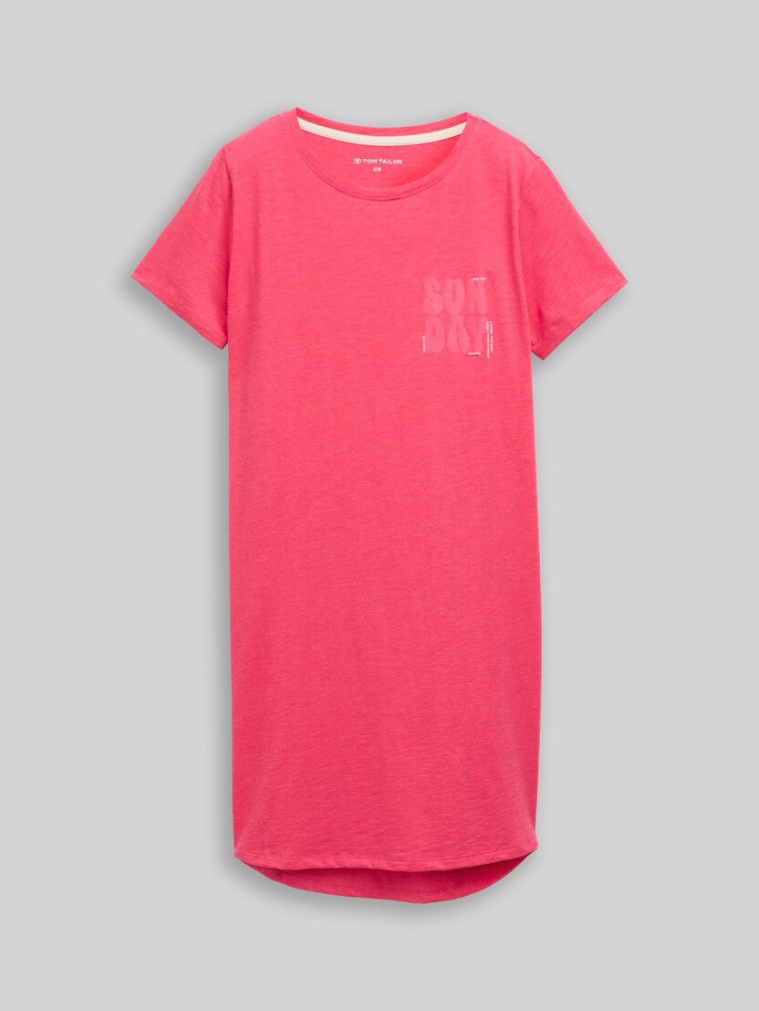 Chemise de nuit en coton mélangé par Women, red-medium-solid
