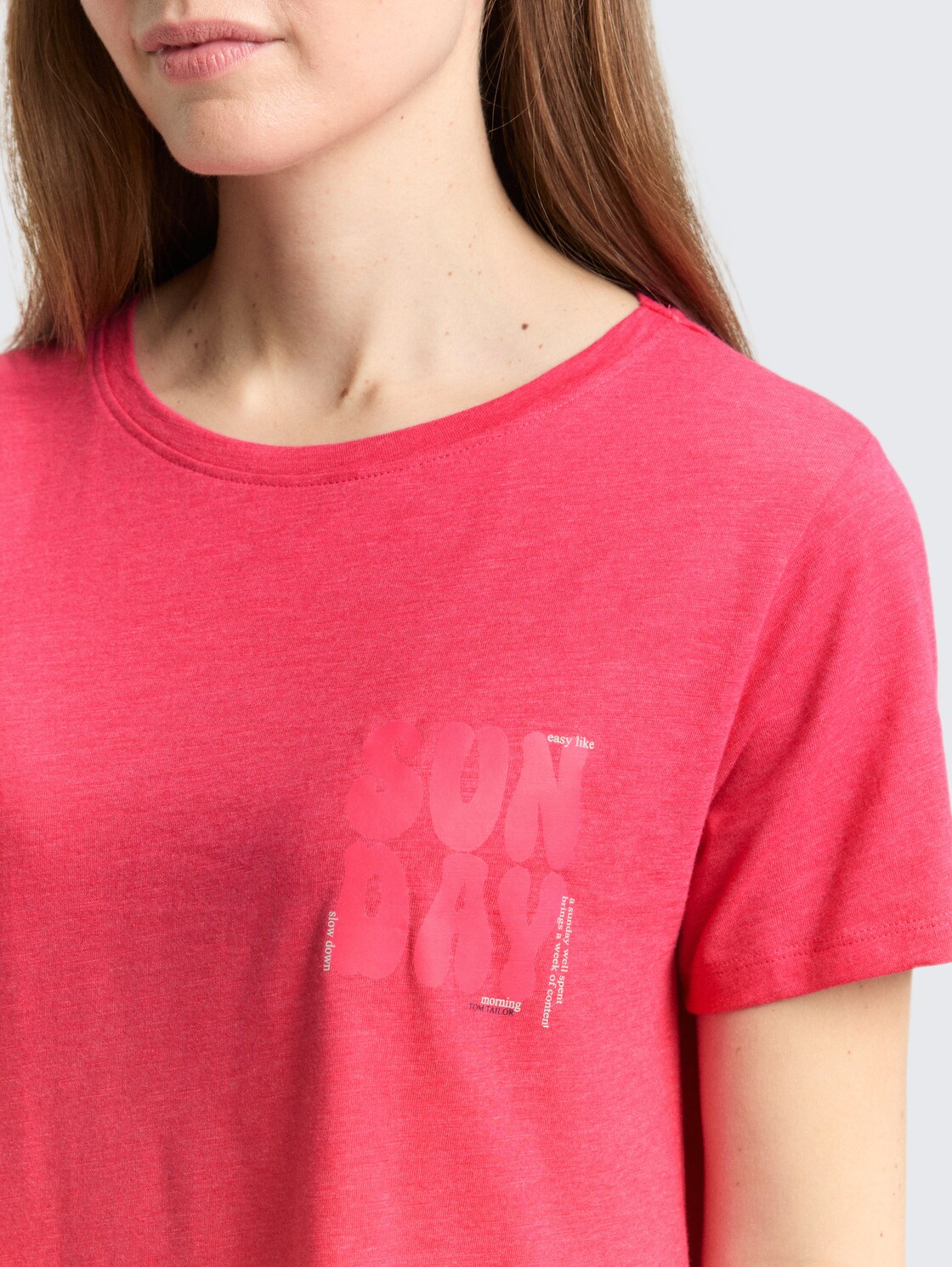 Nachthemd aus Baumwoll-Mix - red-medium-solid - Detail-Model-Ansicht