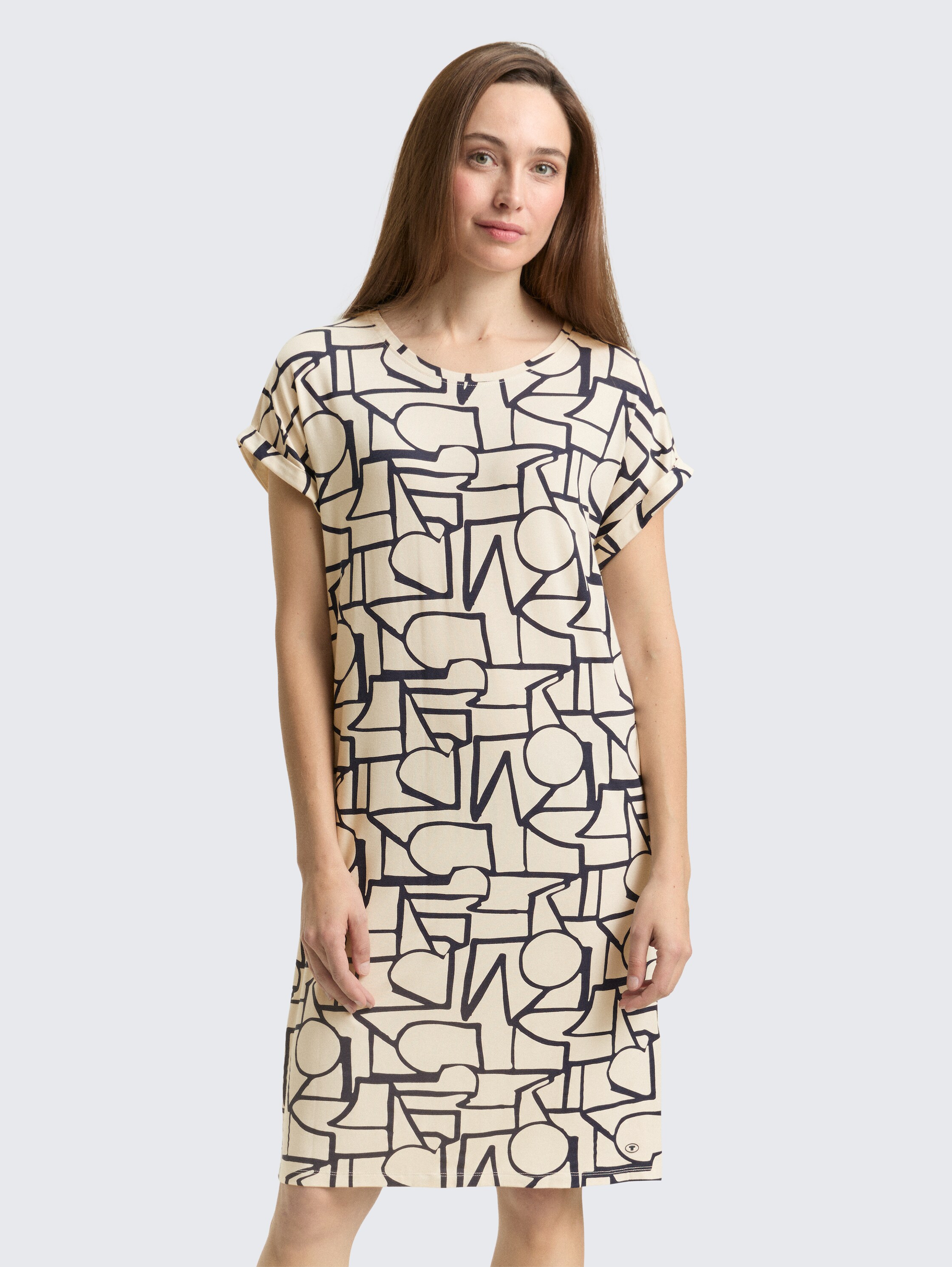 Nachthemd mit Muster - braunhellallover - 