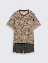 Ensemble pyjama à imprimé léopard - braun-mittel-Allover - Vue de face du produit