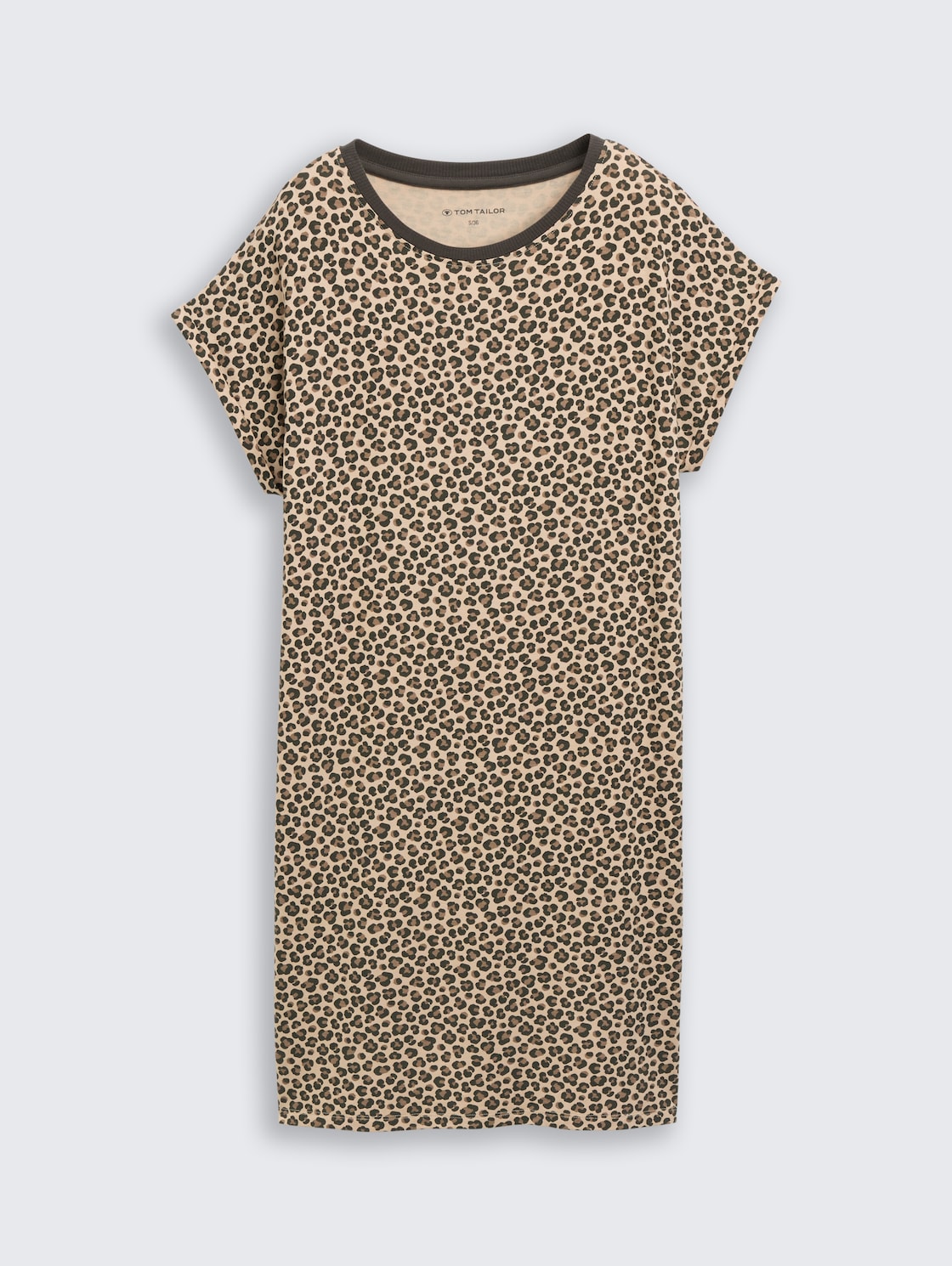 Nachthemd mit Leomuster - braun-mittel-Allover - Vorder-Produkt-Ansicht