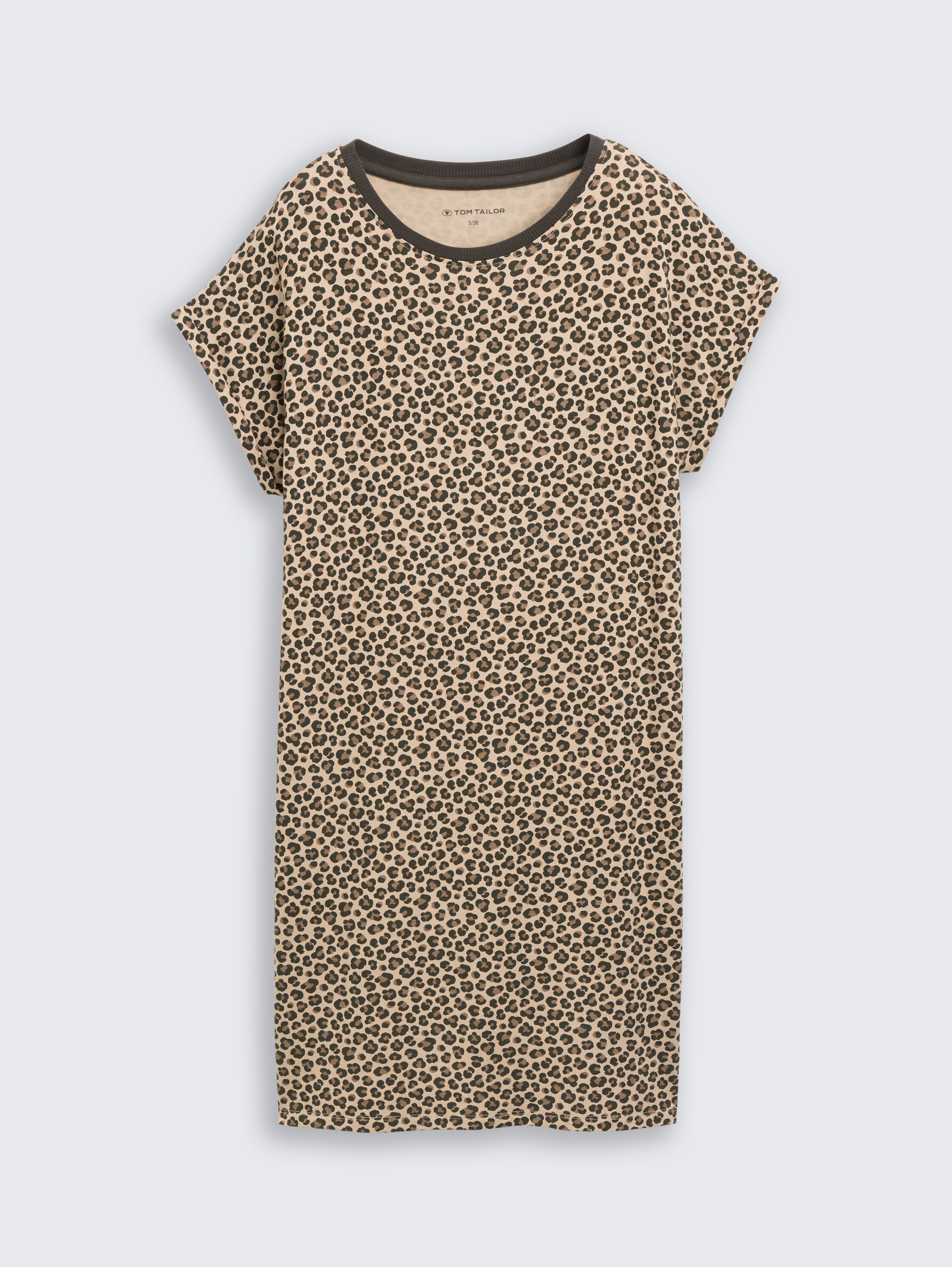 Nightdress with leopard print - braunmittelallover - 