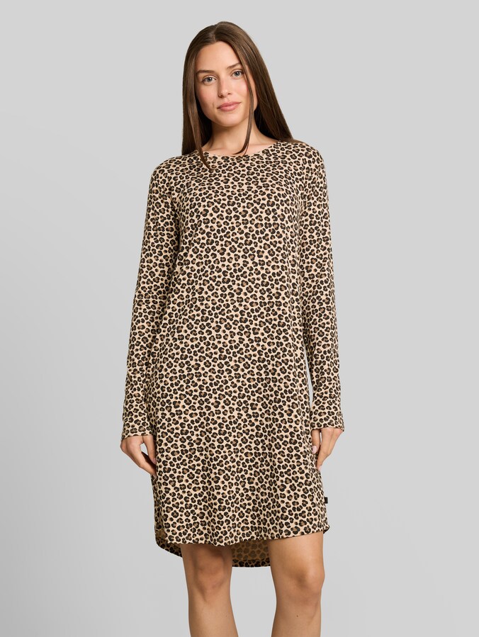 Nachtjapon met luipaardprint door Women, braun-mittel-Allover