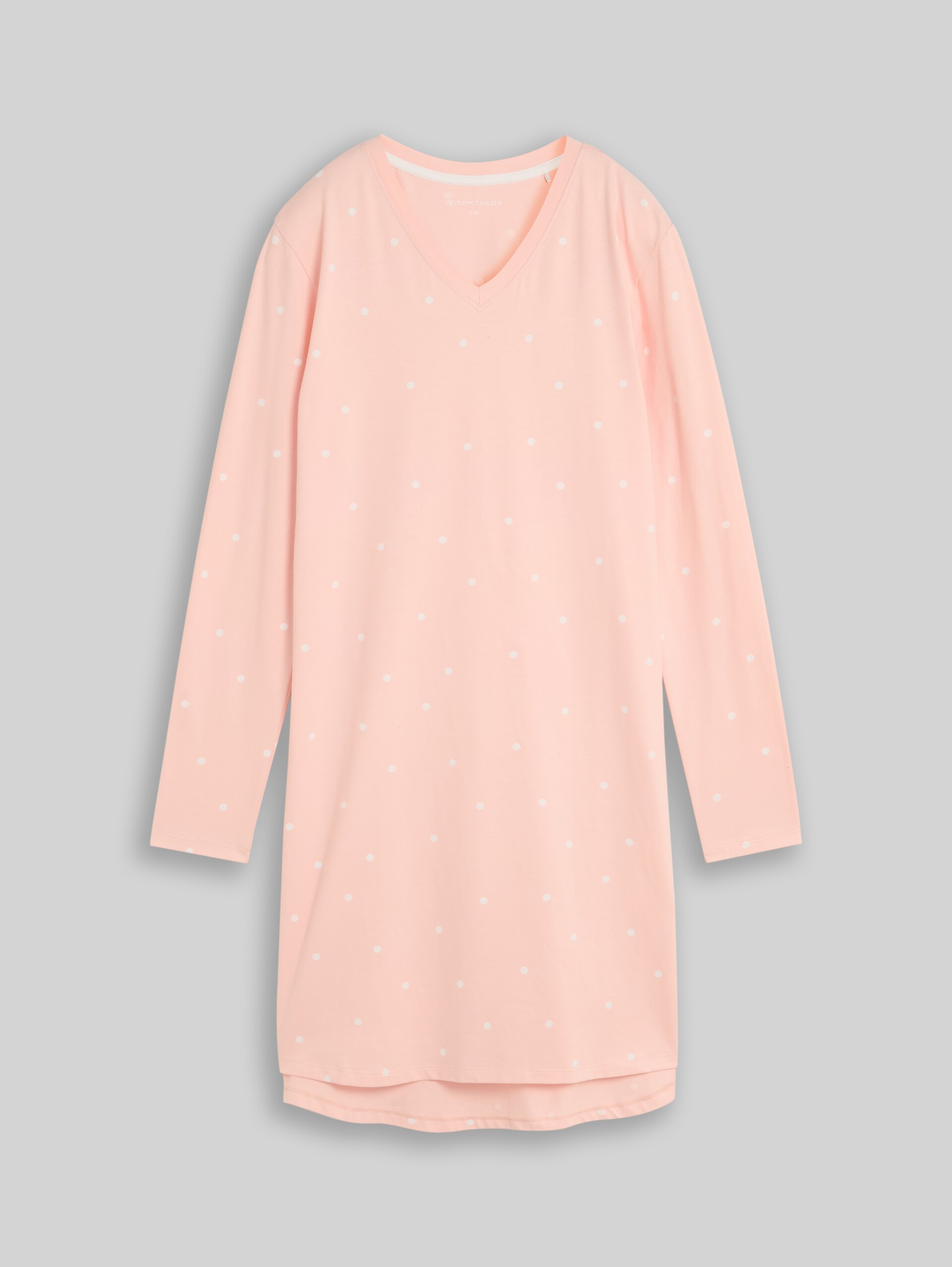 Nachtjapon met stippenprint van katoen - red-light-dots - Product vooraanzicht