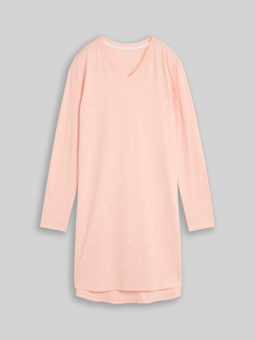 Chemise de nuit en coton à imprimé à pois par Women, red-light-dots