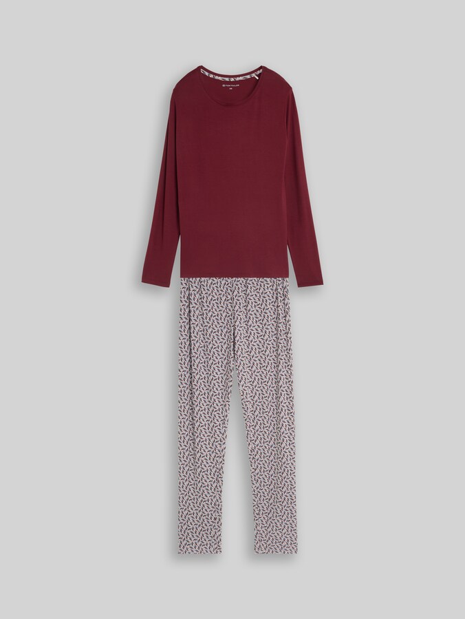 Ensemble pyjama à imprimé intégral par Women, red-medium-allover