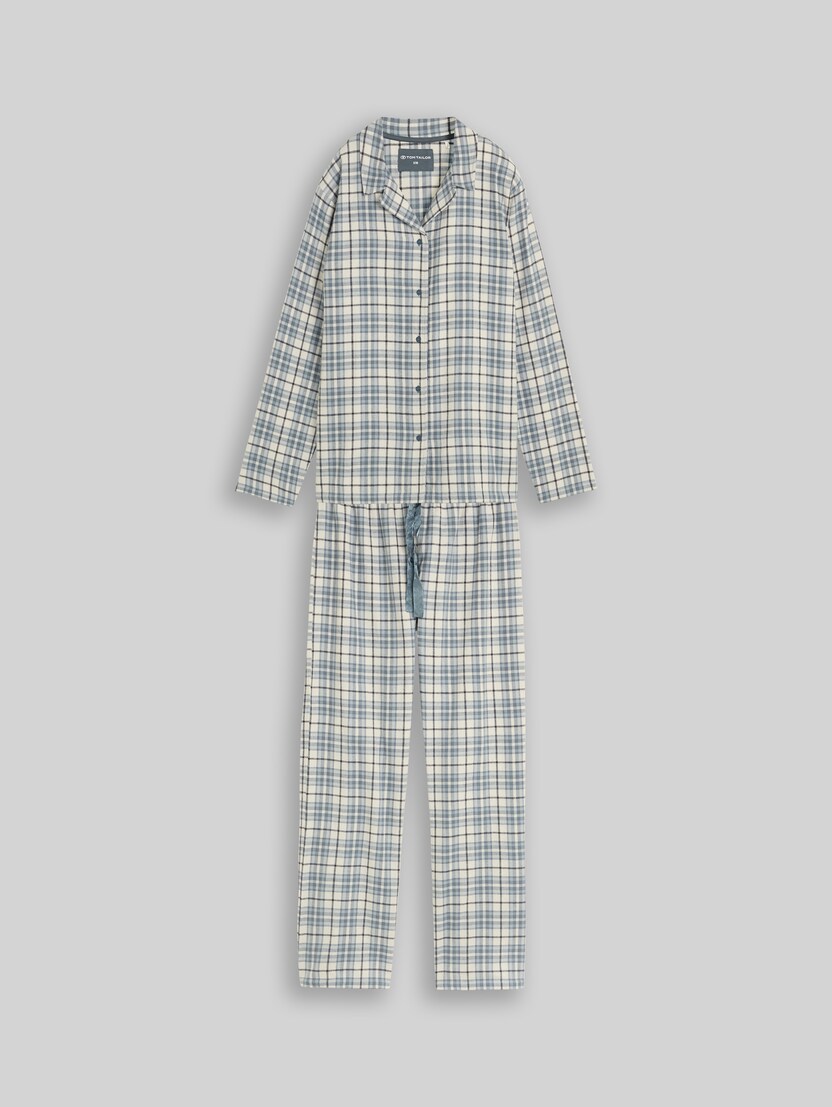 Ensemble pyjama à carreaux en coton par Women, green-medium-check