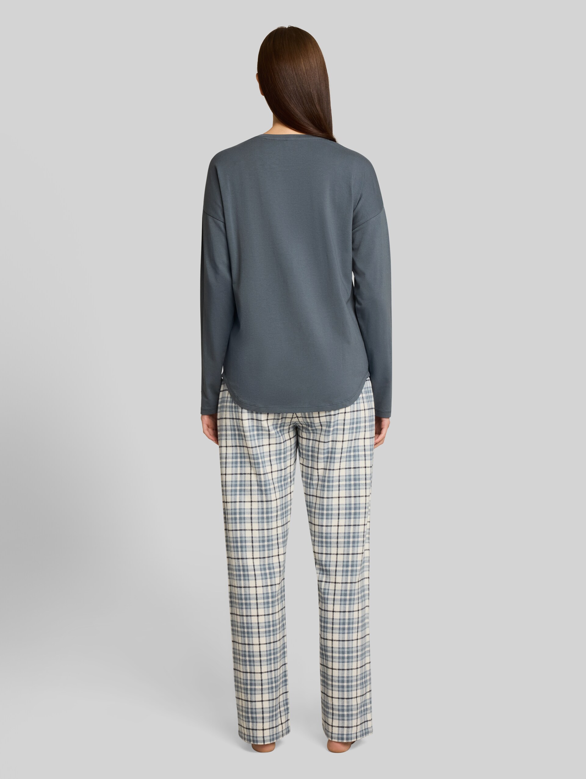 Ensemble pyjama à carreaux - green-medium-check - Vue arrière du modèle