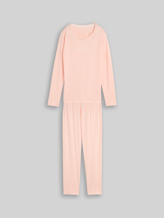 Pyjama-Set mit Punkte-Print aus Baumwolle von Women, red-light-dots