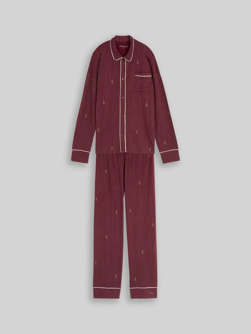 Pyjama-Set mit Streifenmuster von Women, red-medium-stripes