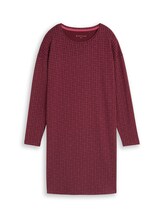 Geselecteerd, Nachtjapon met all-over print van katoen door Tom Tailor, rood