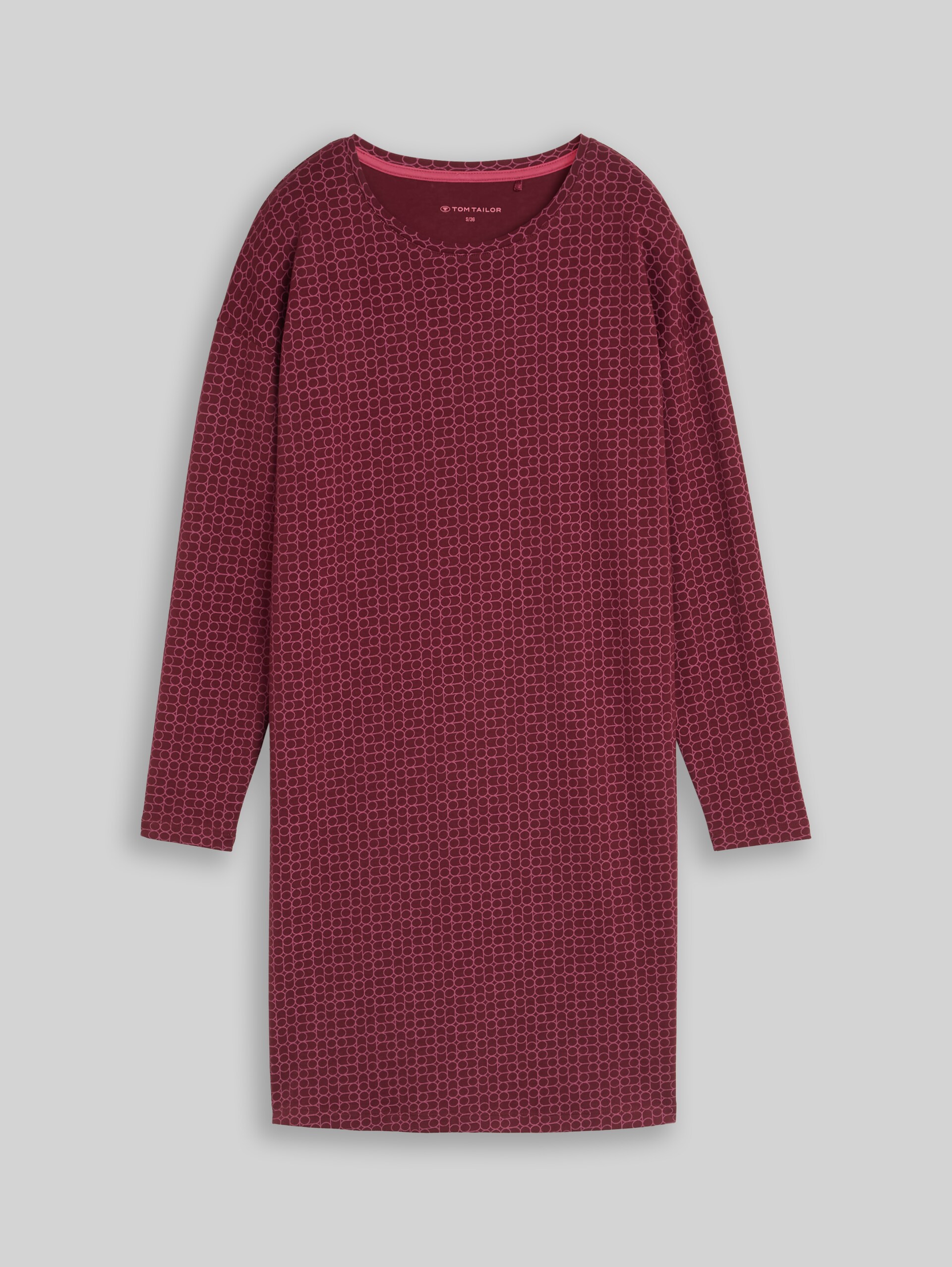 Nachtjapon met all-over print van katoen - red-medium-allover - Product vooraanzicht
