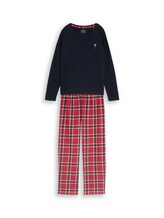 Geselecteerd, Pyjamaset met ruitjespatroon van katoen door Tom Tailor, blauw