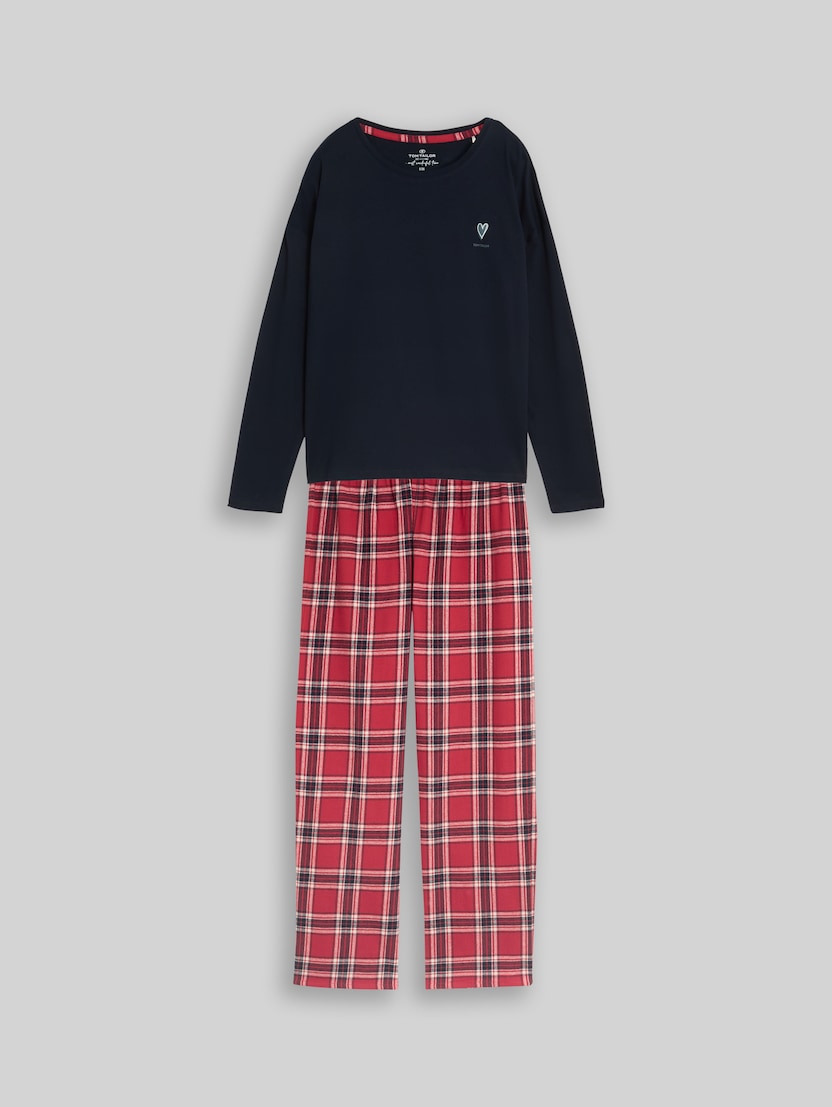 Ensemble pyjama à carreaux en coton par Women, red-medium-check