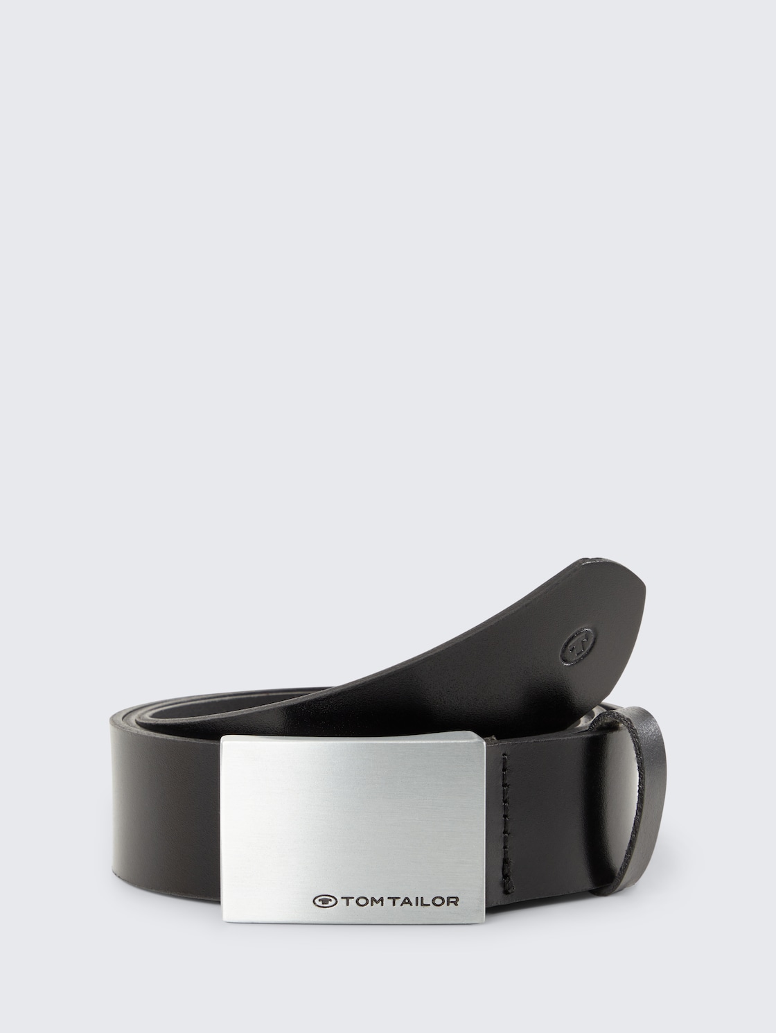 TTBOB Ledergürtel mit Koppelschließe - black uni - Vorder-Produkt-Ansicht