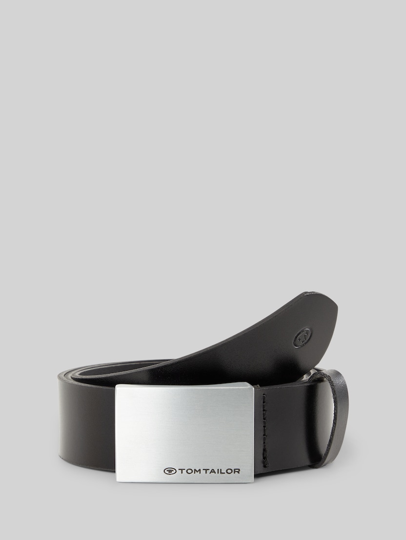 TTBOB leather belt with belt buckle by Men, black uni