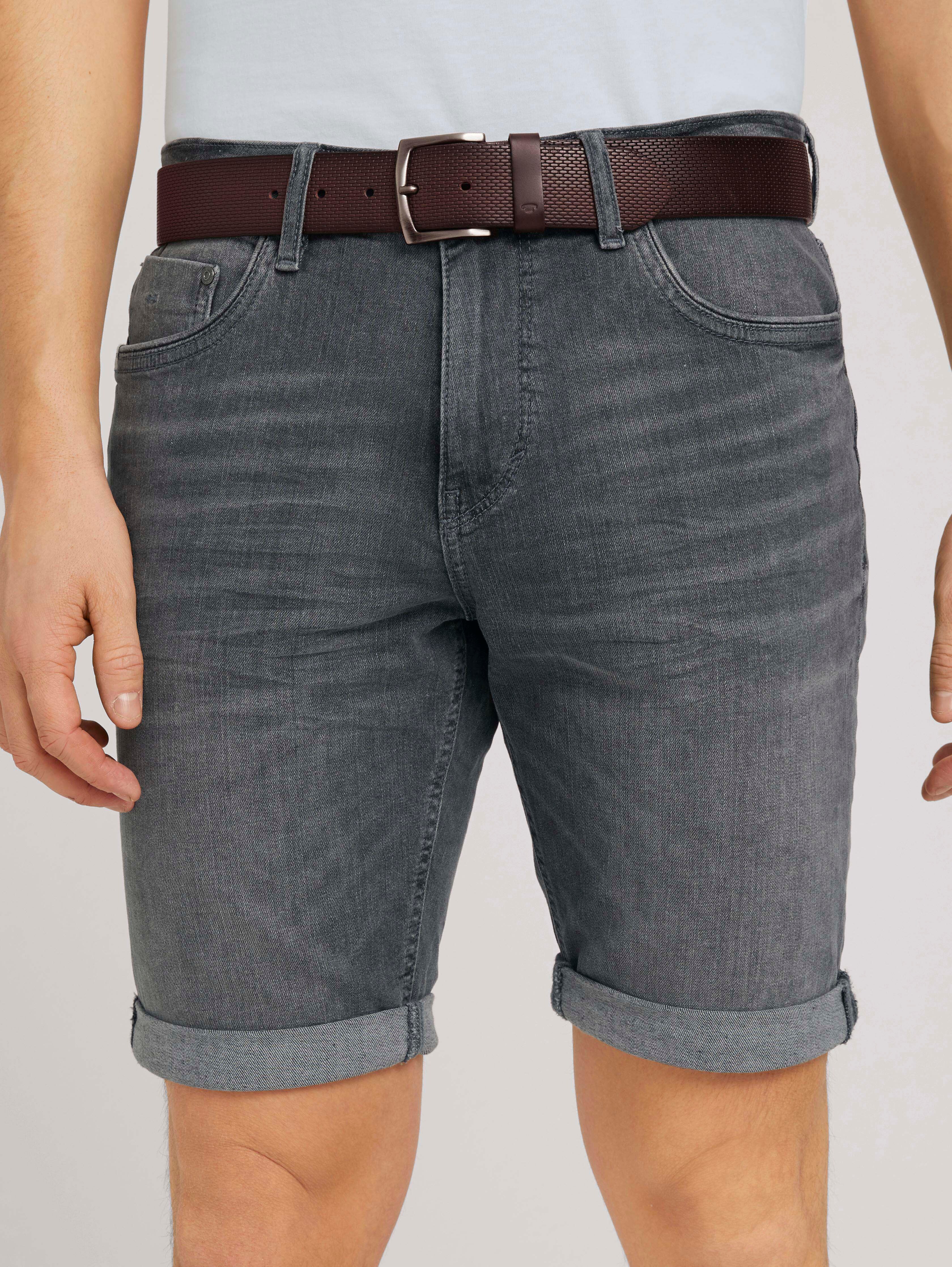 TTWILL Ledergürtel mit eckiger Dornschließe von Men, brown uni