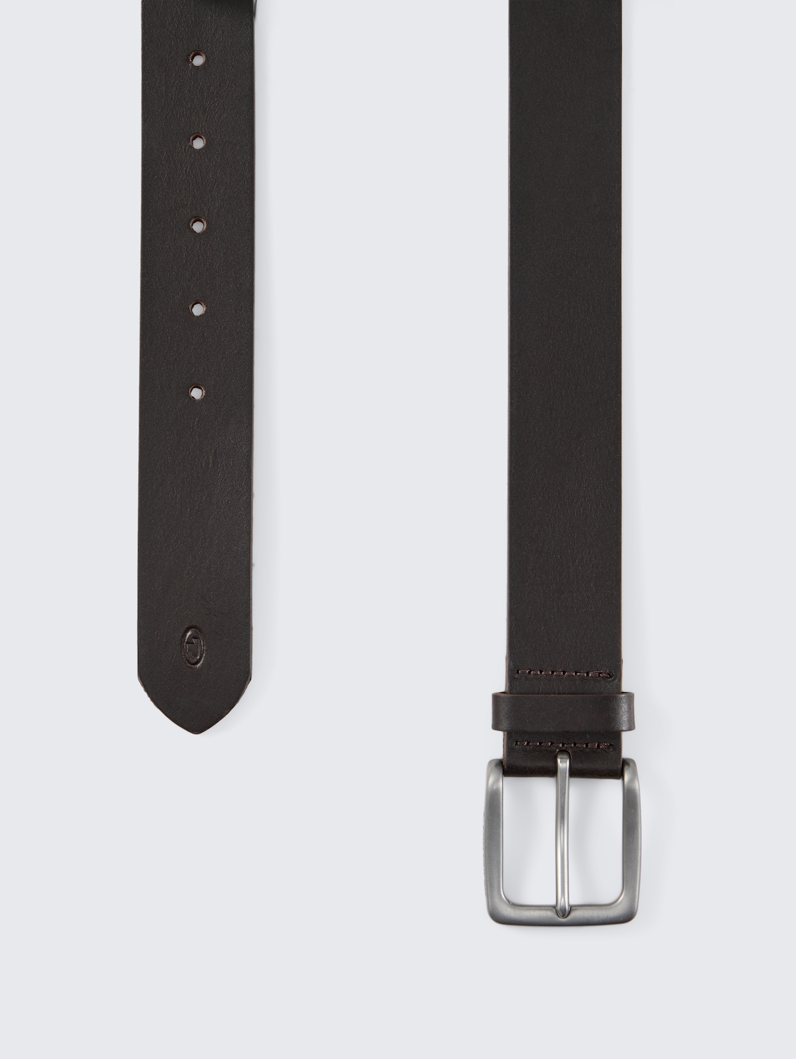 TTSCOTT Ledergürtel mit eckiger Dornschließe - brown uni - Produkt-Ansicht von oben 