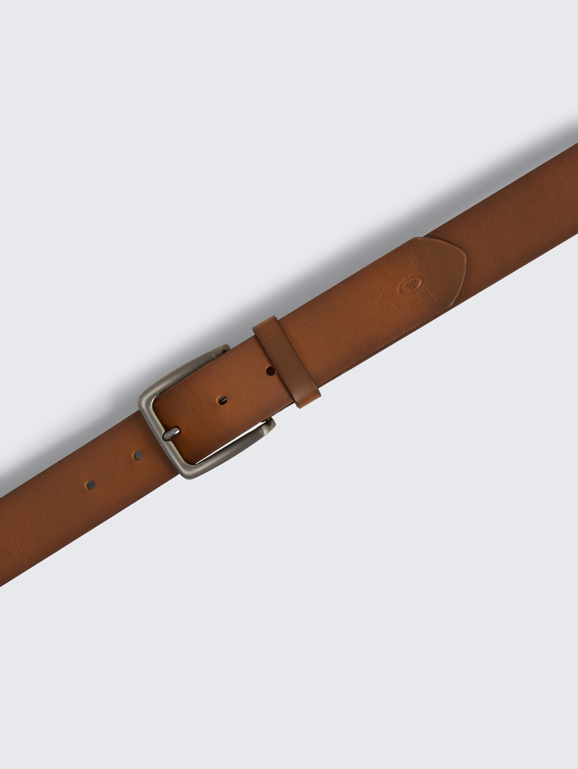 TTSCOTT Ledergürtel mit eckiger Dornschließe - light_brown_uni - 