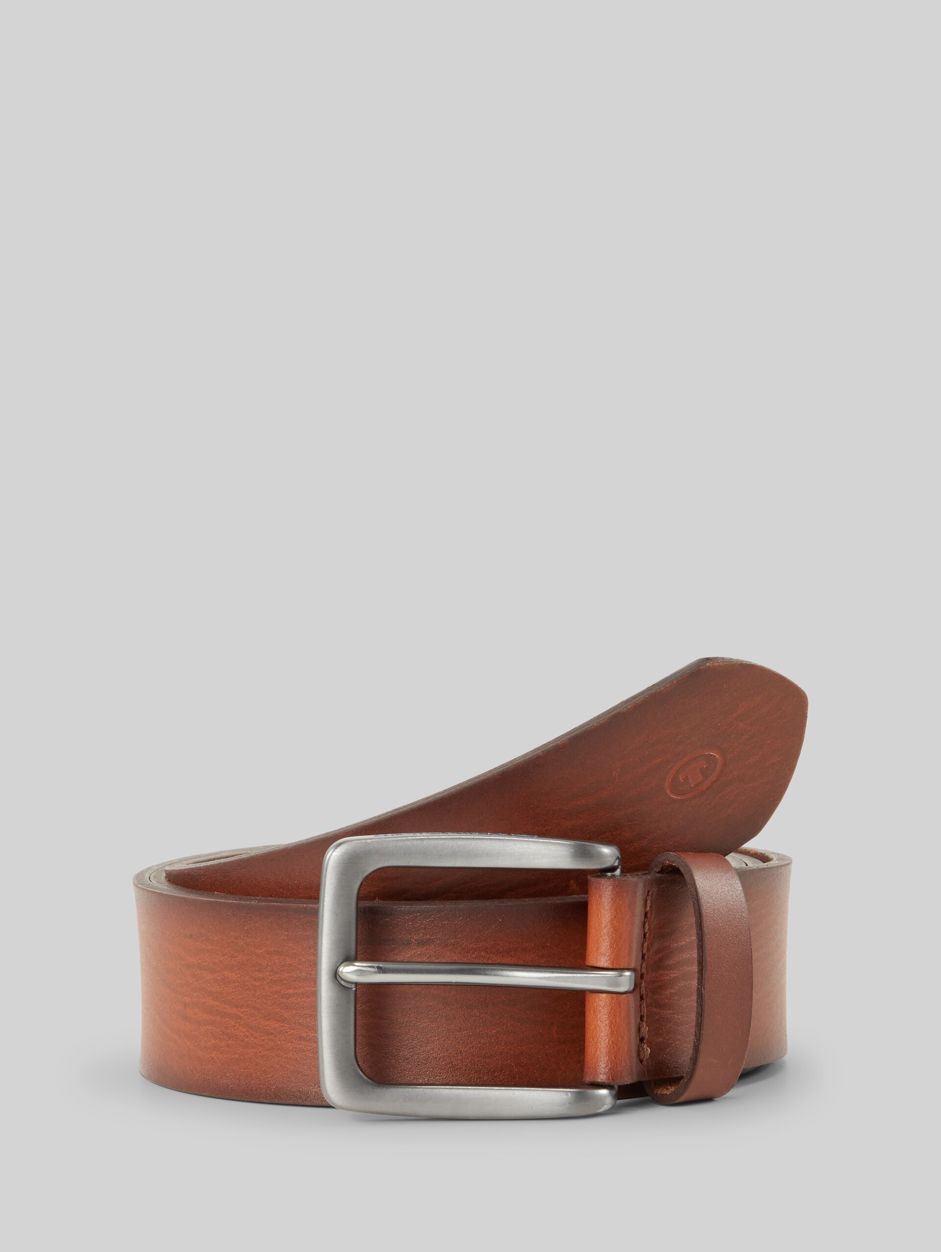 TTSCOTT Ledergürtel mit eckiger Dornschließe - light brown uni - Vorder-Produkt-Ansicht