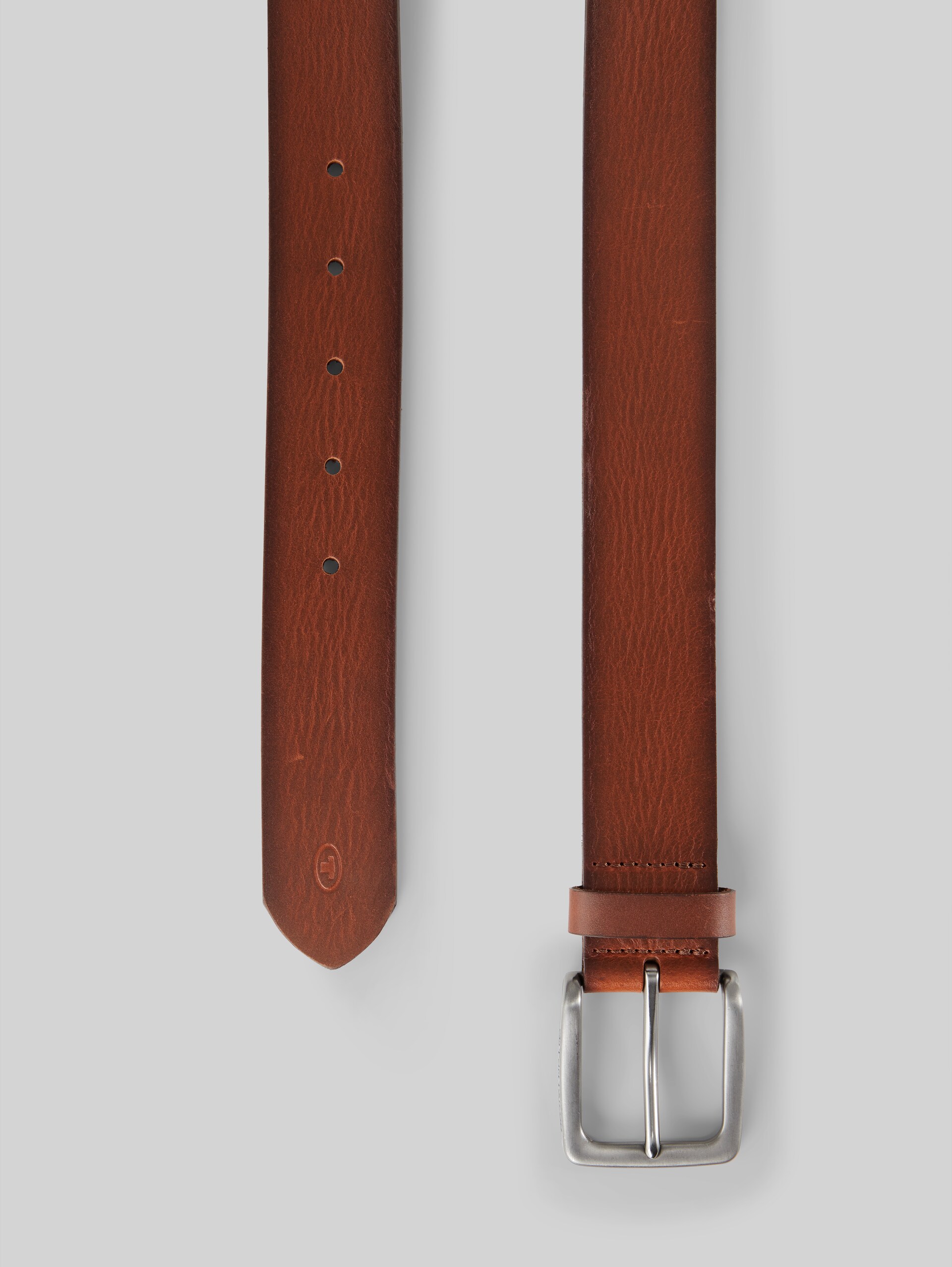 TTSCOTT Ledergürtel mit eckiger Dornschließe - light brown uni - Produkt-Ansicht von oben 