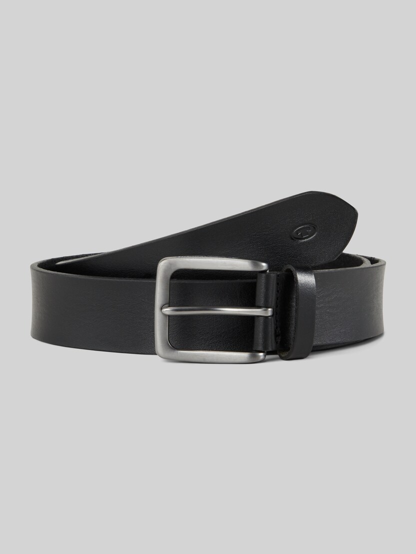 TTSCOTT leather belt with square pin buckle by Men, black uni